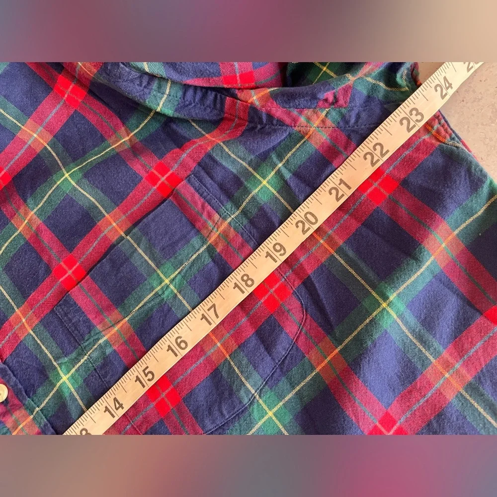 J. Crew Shirt Mens XL Tartan Plaid Oxford Button Down Long Sleeve Preppy Classic